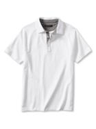 Banana Republic Mens Stretch Raglan Polo Size L Tall - White