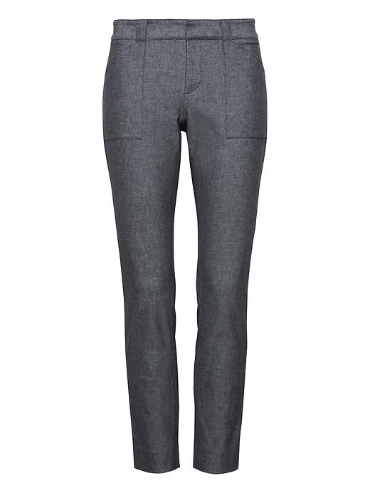 Banana Republic Womens Sloan Skinny-fit Utility Pant Heathered Navy Size 20