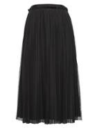 Banana Republic Womens Pleated Tulle Midi Skirt Black Size 0