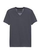 Banana Republic Mens Luxury-touch V-neck T-shirt Slate Gray Size L