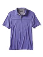 Banana Republic Mens Luxe Touch Piped Chest Polo - Royal Violet
