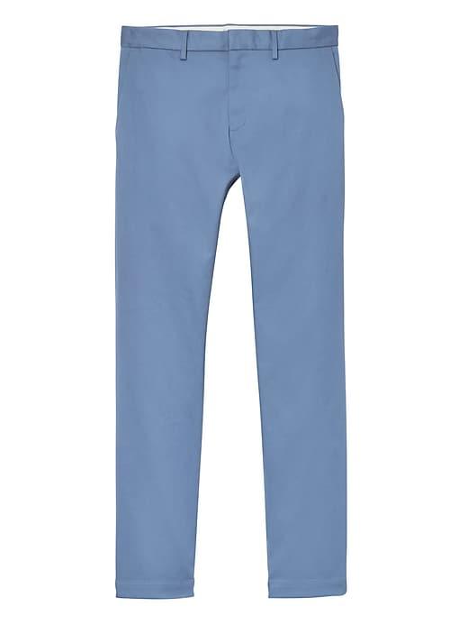 Banana Republic Mens Emerson Straight Rapid Movement Chino Pant Coastal Blue Size 35w