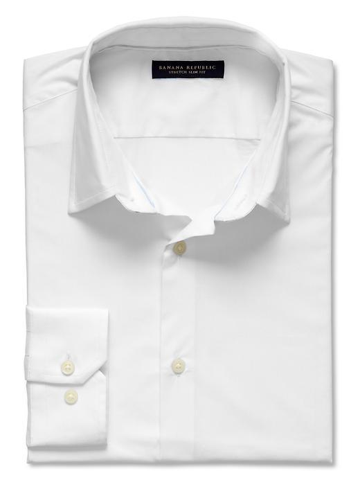 Banana Republic Slim Fit Stretch Poplin Dress Shirt