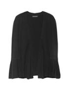 Banana Republic Womens Cashmere Flared-sleeve Open Cardigan Sweater Black Size S
