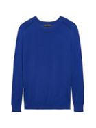 Banana Republic Womens Silk Cotton Crew-neck Sweater Royal Blue Size L