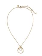 Banana Republic Womens Chain Hoop Pendant Necklace Gold Size One Size