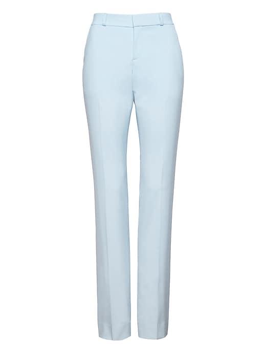 Banana Republic Womens Logan Trouser-fit Machine-washable Italian Wool Blend Pant Ice Blue Size 20