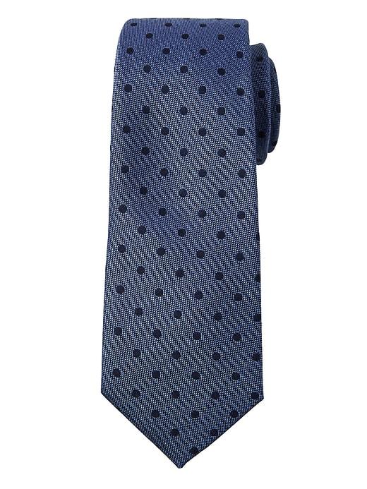Banana Republic Indigo Dot Silk Nanotex Tie