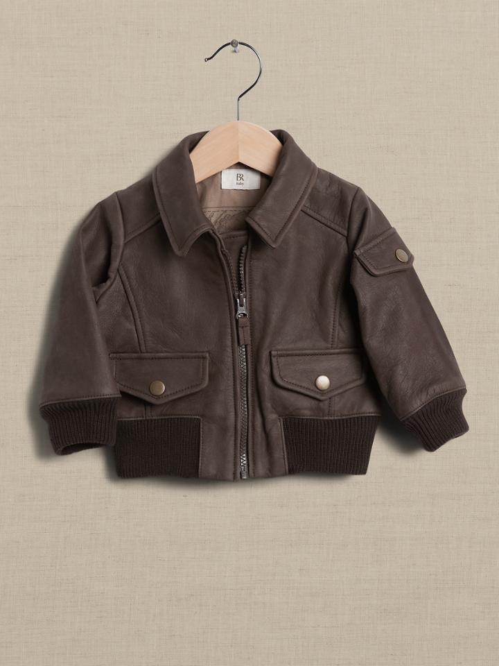 Baby Heritage Leather Flight Jacket