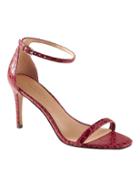 Banana Republic Womens Bare High Heel Sandal Red Croc Effect Leather Size 9
