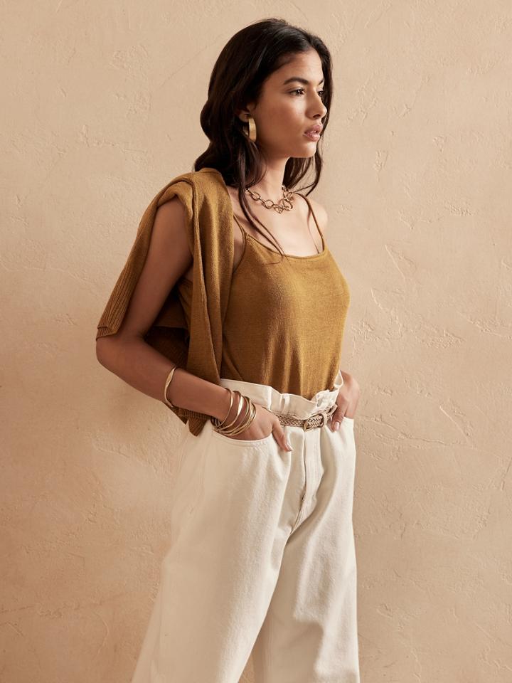 Petite Italian Linen Tank