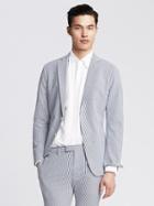 Banana Republic Modern Slim Seersucker Blazer Size 40 Regular - Navy