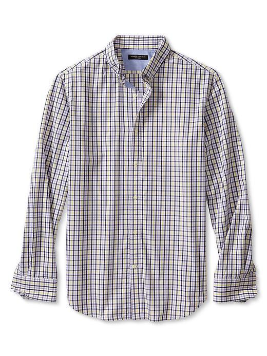 Banana Republic Soft Wash Yellow Plaid Shirt