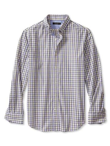 Banana Republic Soft Wash Yellow Plaid Shirt