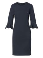 Banana Republic Womens Ponte Flutter-sleeve Sheath Dress Navy Size 0