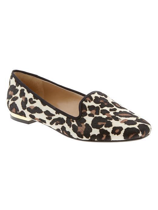 Banana Republic Beah Haircalf Flat - Snow Leopard/black