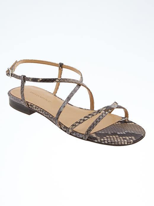 Banana Republic Crisscross Sandal - Natural/soft Grey