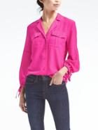 Banana Republic Dillon Fit Poet Sleeve Shirt - Pop Pink