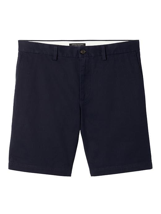 Banana Republic Mens Aiden Slim Stretch Cotton 9 Short - Navy
