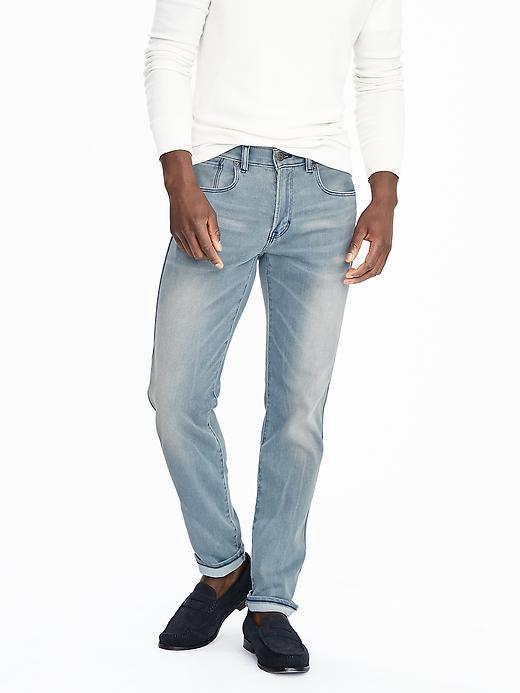 Banana Republic Mens Slim Light Indigo Jean Size 32w 36l Tall - Light Blue