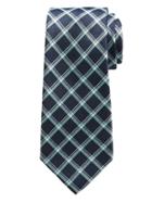 Banana Republic Mens Double Check Nanotex Tie Navy Size One Size