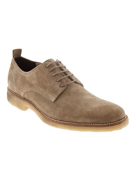 Banana Republic Mens Dewitt Crepe Sole Oxford Sand Suede Size 8