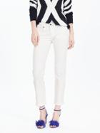 Banana Republic Womens White Straight Cropped Jean Size 00 Regular - Lily Wash