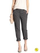 Banana Republic Womens Factory Roll Up Boyfriend Chino Size 0 - Asphalt