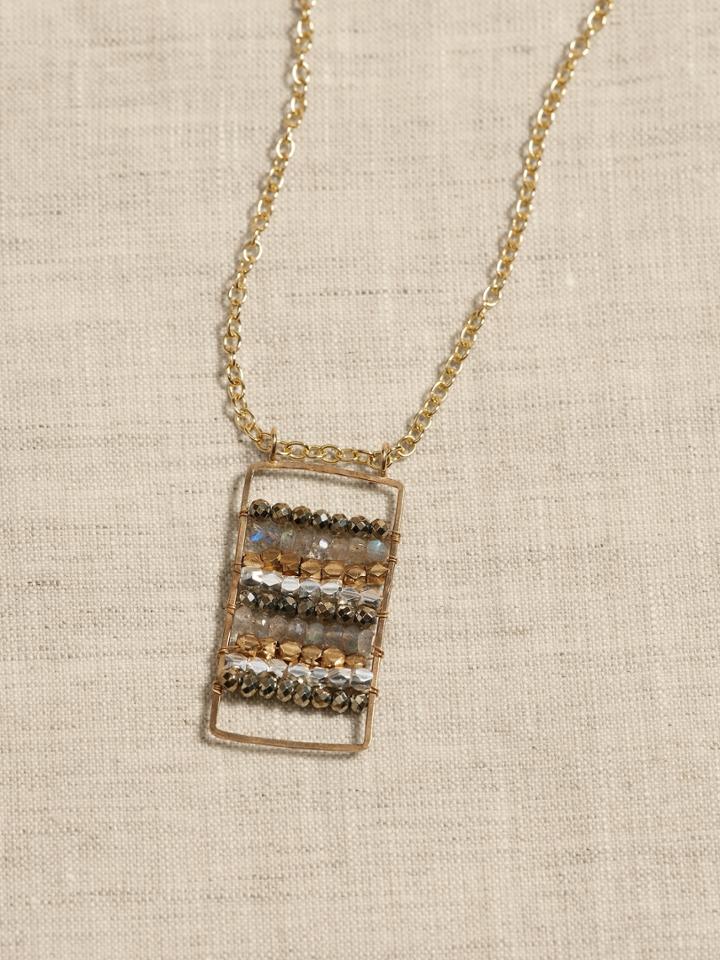 Abacus Mixed Stone Necklace | Aureus + Argent