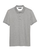 Banana Republic Mens Slim Luxury-touch Polo Shirt Gray Heather Size Xs