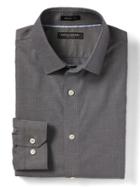 Banana Republic Mens Grant Fit Non Iron Solid Shirt - Preppy Navy