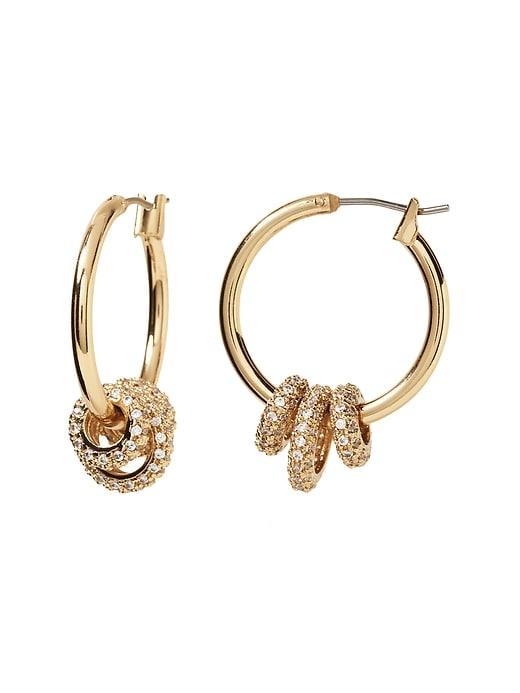Banana Republic Pav Rings Hoop Earring