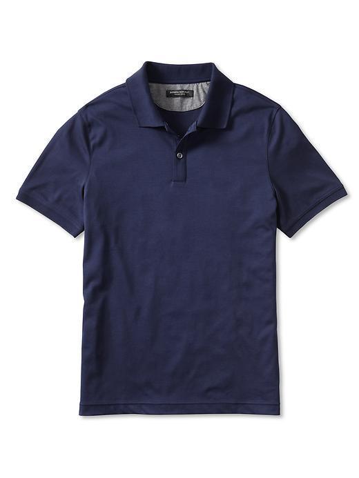 Banana Republic Luxe Touch Polo - Navy Star