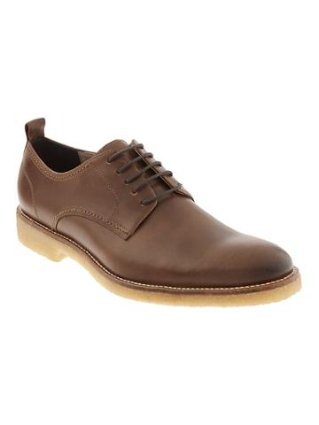 Banana Republic Mens Dewitt Crepe Sole Oxford Brown Leather Size 10