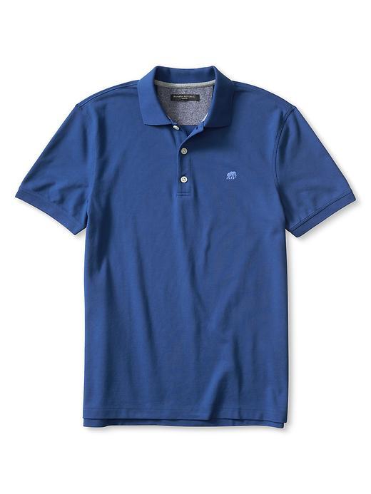 Banana Republic Mens Slim Signature Pique Polo Size L Tall - Wild Blue
