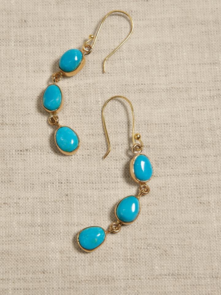 Turquoise Triple Drop Earrings | Aureus + Argent