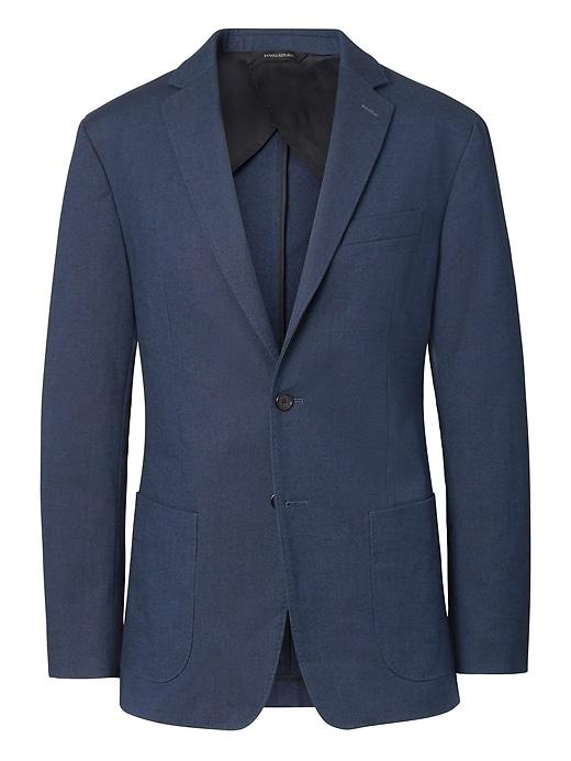 Banana Republic Mens Slim Navy Stretch-cotton Blazer Navy Size 44