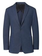 Banana Republic Mens Slim Navy Stretch-cotton Blazer Navy Size 44