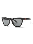 Banana Republic Womens Westward Leaning   Pioneer Sunglasses Black With Reclaimed Redwood Inlay Size One Size