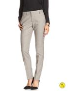 Banana Republic Womens Factory Martin Fit Straight Trouser Size 0 Short - Taupe Heather