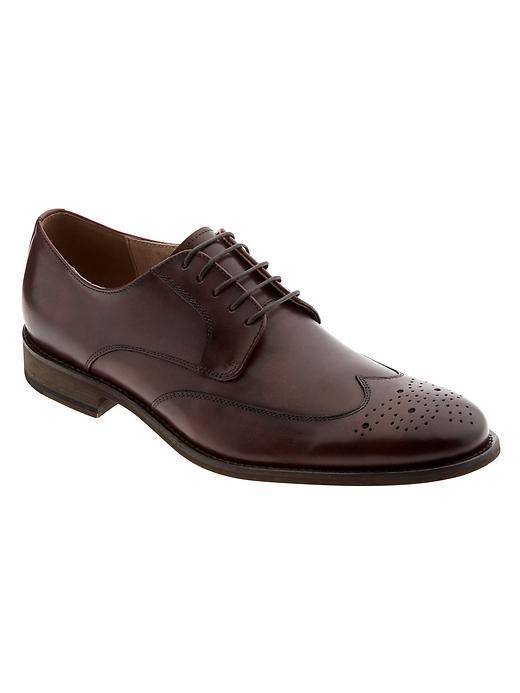 Banana Republic Mens Liam Wingtip Oxford Size 10 - Burgundy