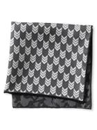 Banana Republic Mens Four In One Military Silk Pocket Square Size One Size - Dark Charcoal
