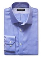 Banana Republic Mens Classic Fit Non Iron Solid Shirt Size L Tall - Blue