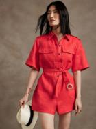 Petite Linen Romper