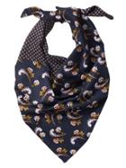 Banana Republic Enid Floral Square Scarf Size One Size - Preppy Navy