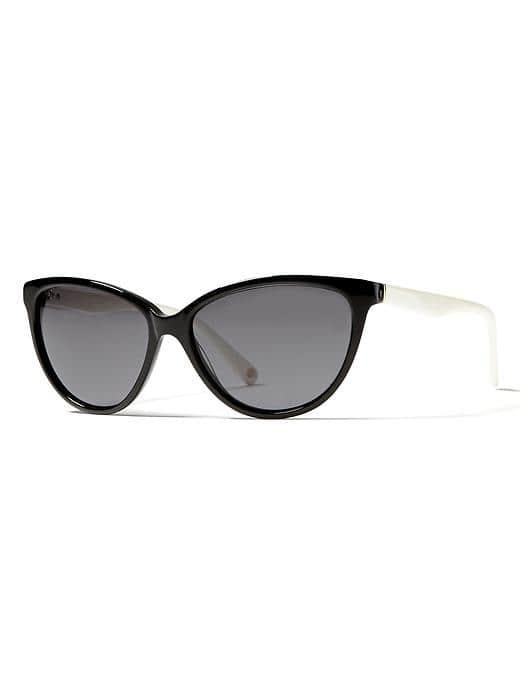 Banana Republic Mari Sunglasses - Black/ivory