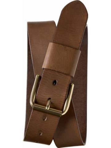 Banana Republic Men's Wide Leather Keeper Dark Brown Belt