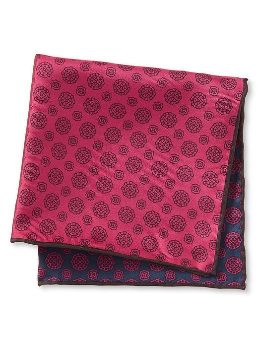 Banana Republic Mens Paisley Silk Pocket Square Size One Size - Orange