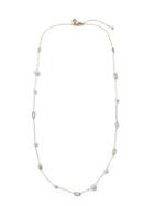 Banana Republic Womens Bezel Stone And Pearl Necklace Gold Size One Size