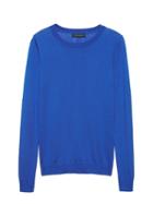 Banana Republic Womens Silk Cashmere Crew-neck Sweater Sapphire Blue Size S